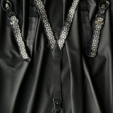 Sicily Chalk White Floral Patterned Silk Suspenders