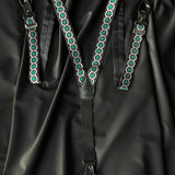 Sicily Meadow Green Floral Patterned Silk Suspenders