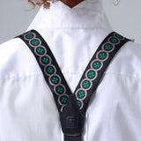 Sicily Meadow Green Floral Patterned Silk Suspenders