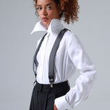 Sophia Grey Ultra-Fine Virgin Wool Suspenders