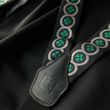 Sicily Meadow Green Floral Patterned Silk Suspenders