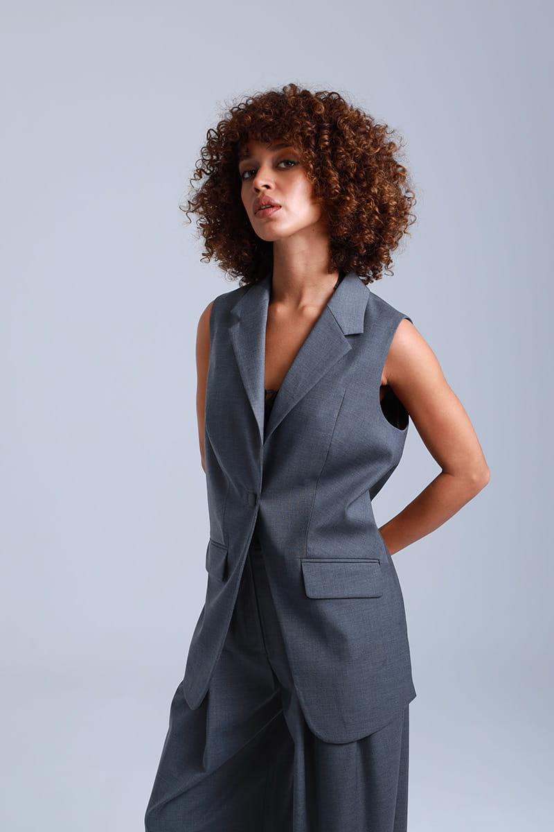 Virgin Wool Waistcoat Sophia - ETNA Shirts Waistcoat