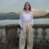 Taormina Linen-Blend Wide-Leg Pants