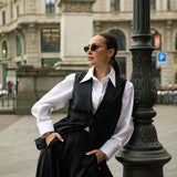 Seconda Oversized White Cotton Business Shirt