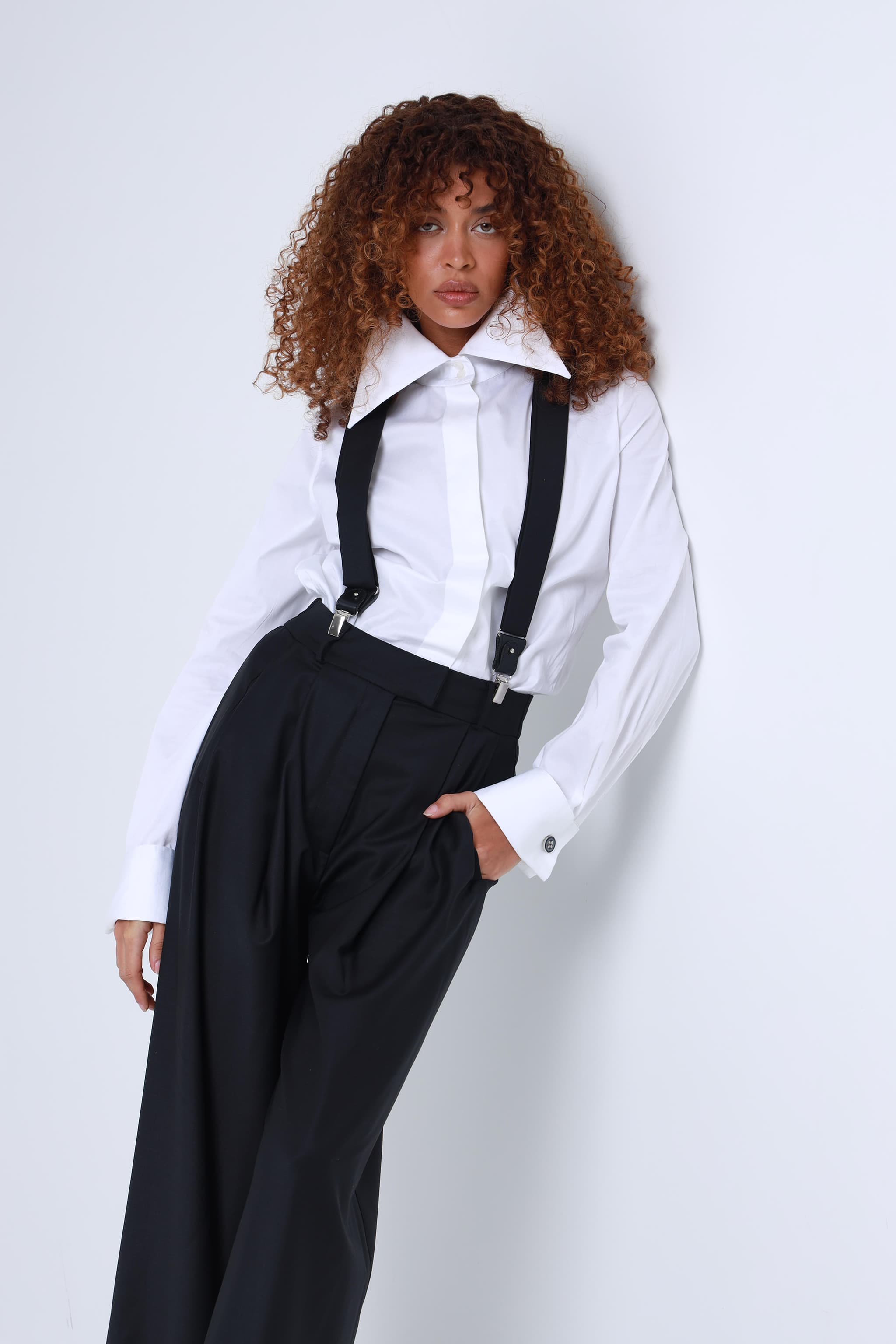 Liza Black Ultra-Fine Virgin Wool Suspenders Liza Black Ultra-Fine Virgin Wool Suspenders