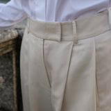 Taormina Linen-Blend Wide-Leg Pants