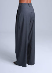 Sophia Suit Wide Style Grey Virgin Wool Pants – ETNA