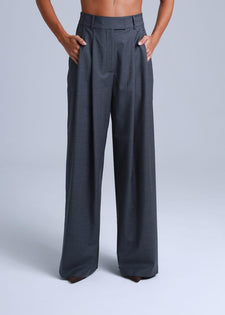 Sophia Suit Wide Style Grey Virgin Wool Pants – ETNA