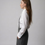 Broadway Sophia Virgin Wool Bermuda Shorts in Mid Grey