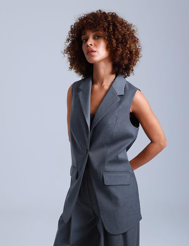 Virgin Wool Waistcoat Sophia - ETNA Shirts Waistcoat