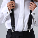 Liza Black Ultra-Fine Virgin Wool Suspenders