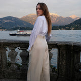 Taormina Linen-Blend Wide-Leg Pants