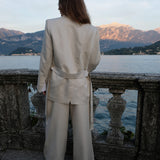 Taormina Linen-Blend Belted Jacket