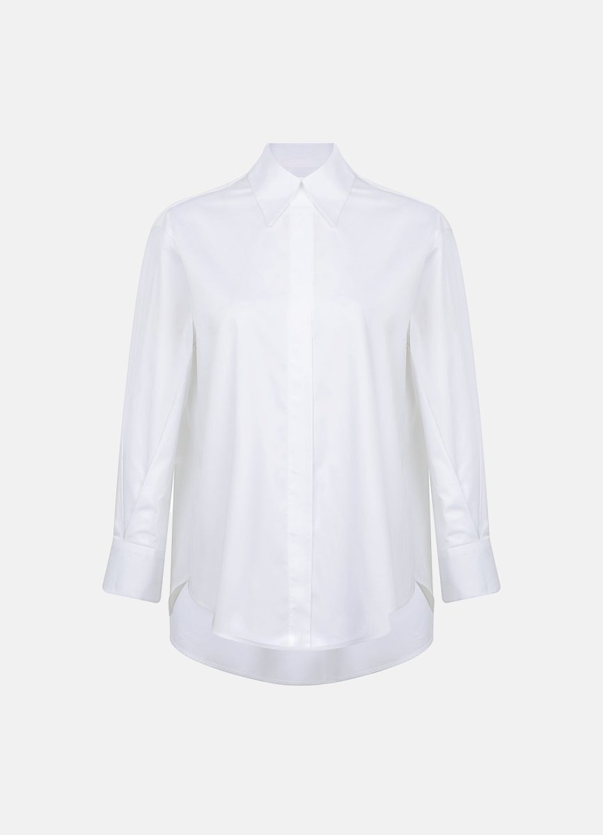 confident white shirt