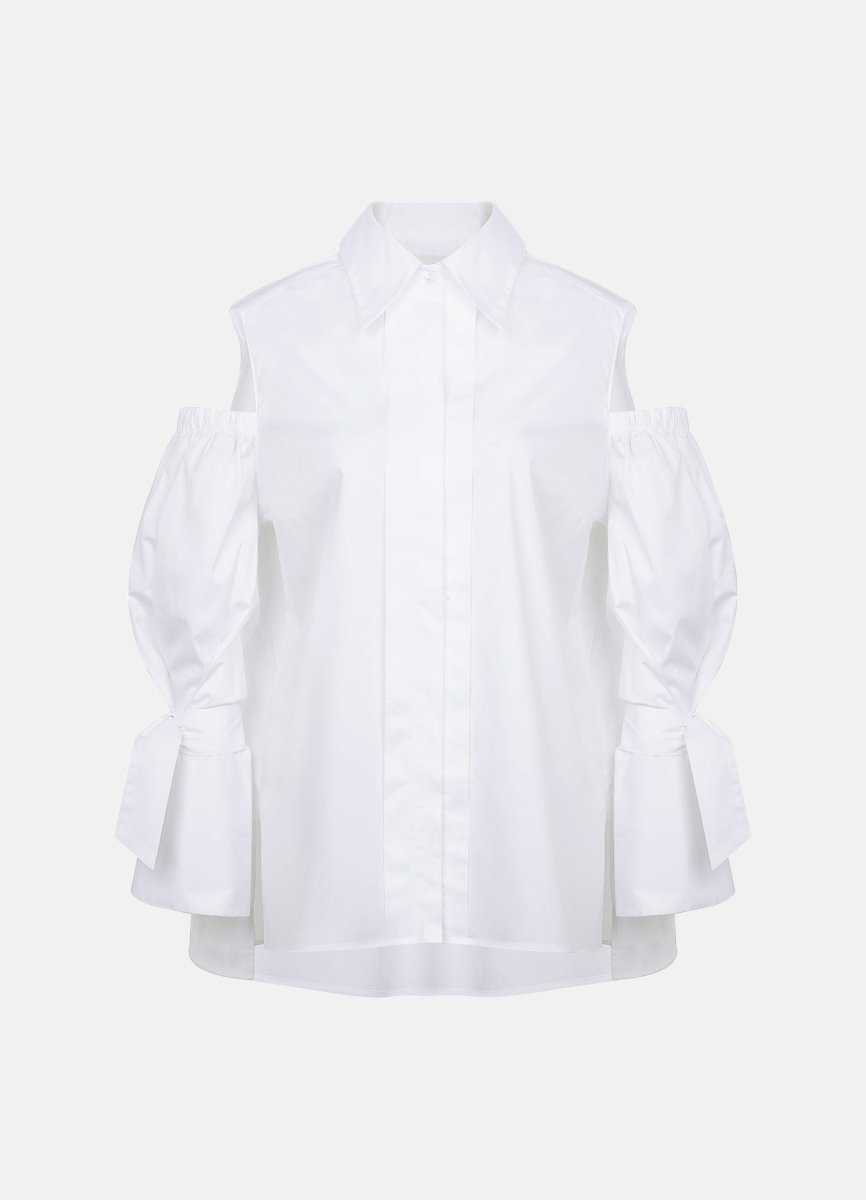 ETNA Designer | Cold-Shoulder White Shirt Shirts Quarta