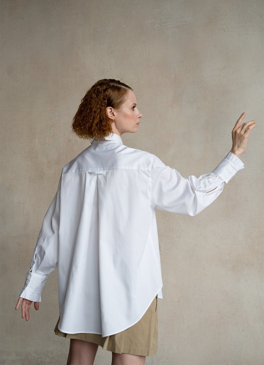 Cotton ruffle blouse